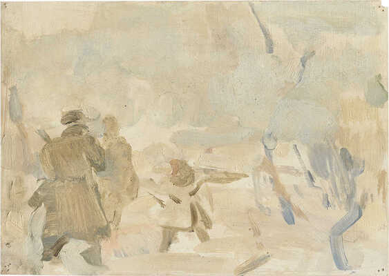 Такке Борис Александрович. Эскиз картины «Коммунисты, вперед!»